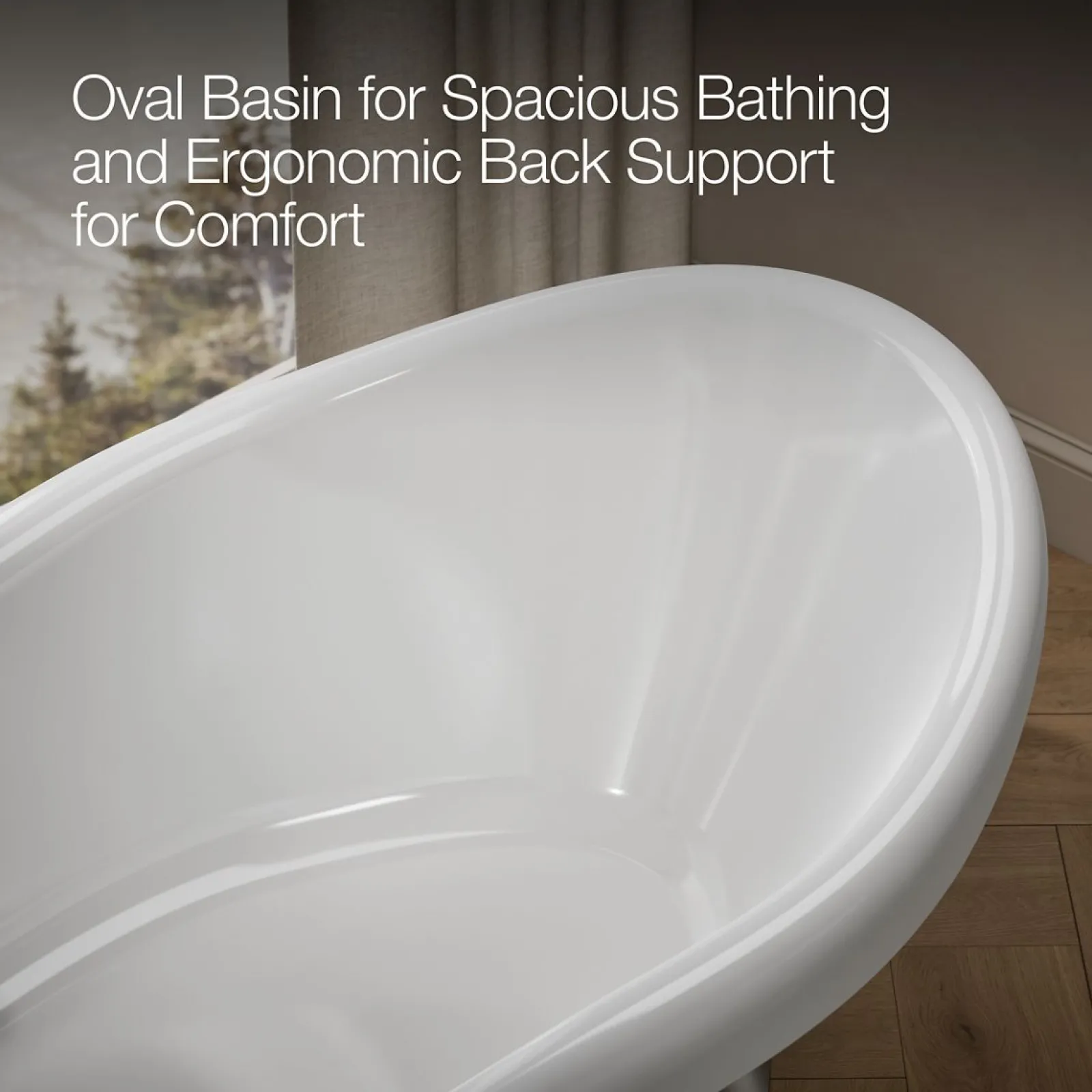 72" x 37-1/2" freestanding bath^Kohler Hot