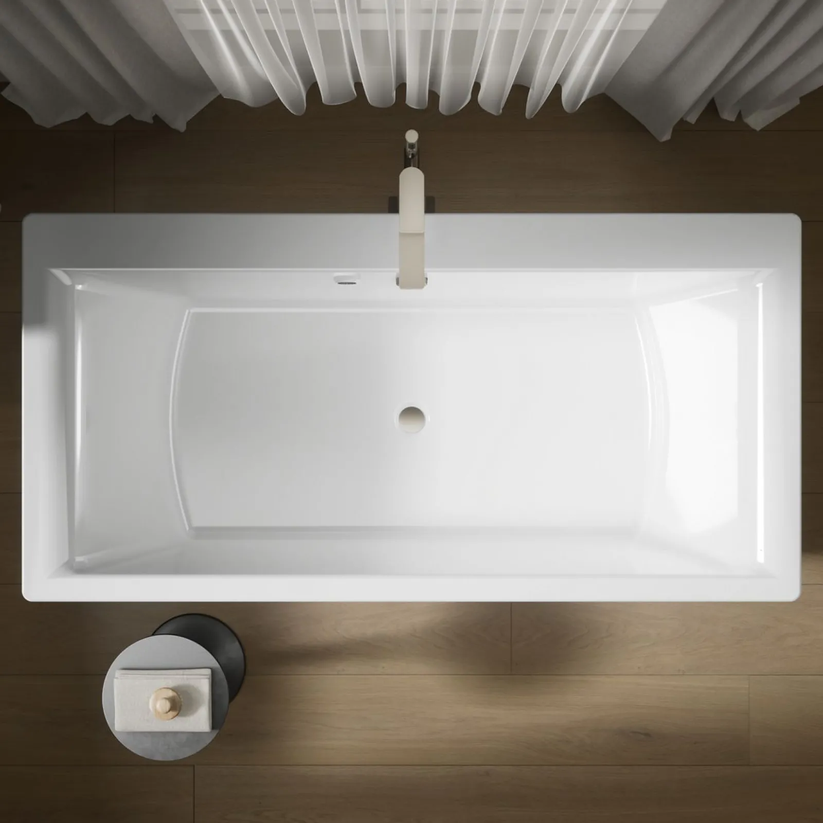72" x 36-1/4" freestanding bath with Bask® heated surface and fluted shroud^Kohler Best