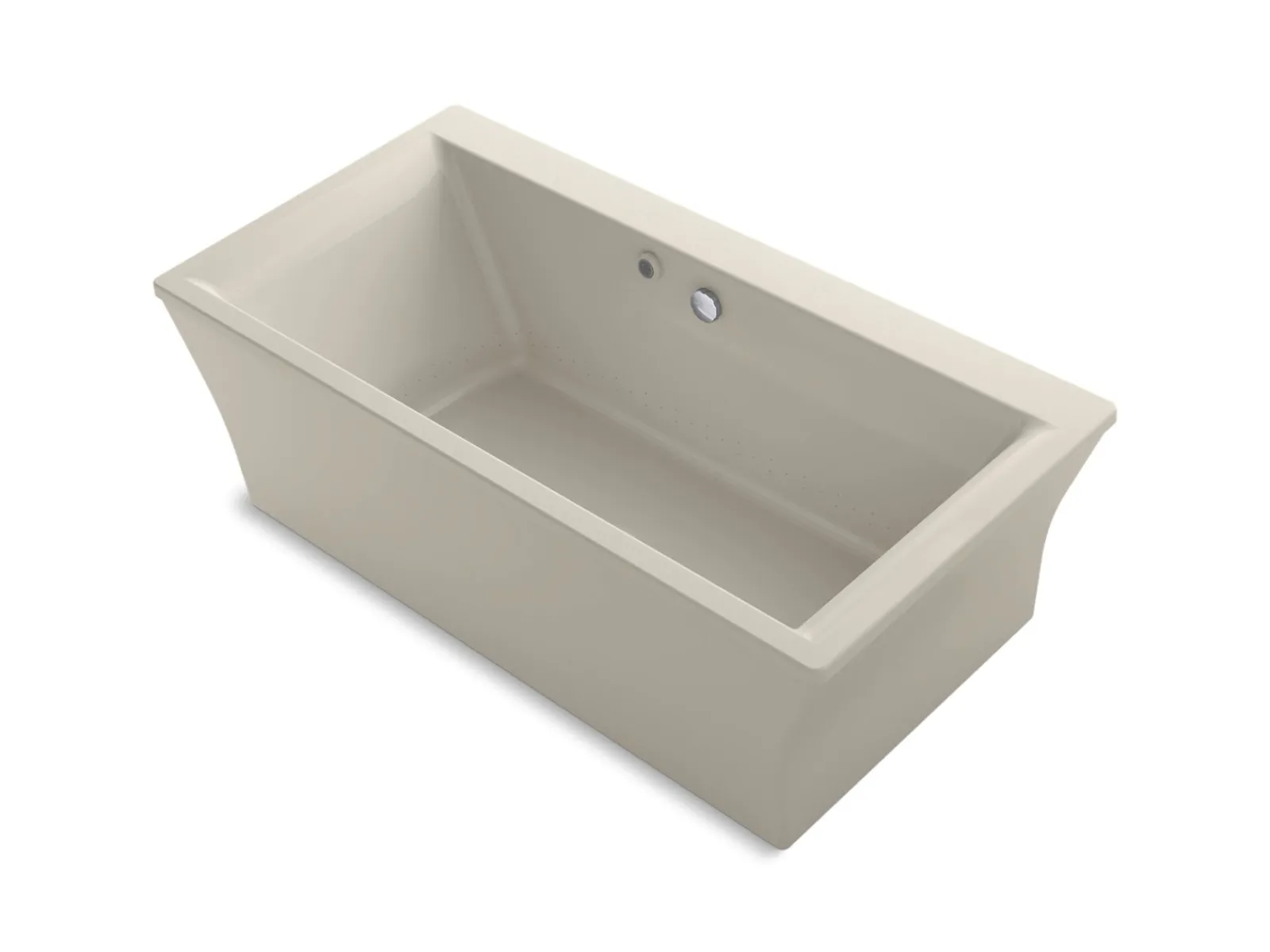 60-1/4" x 34-1/4" freestanding bath with Bask® heated surface and fluted shroud^Kohler Sale