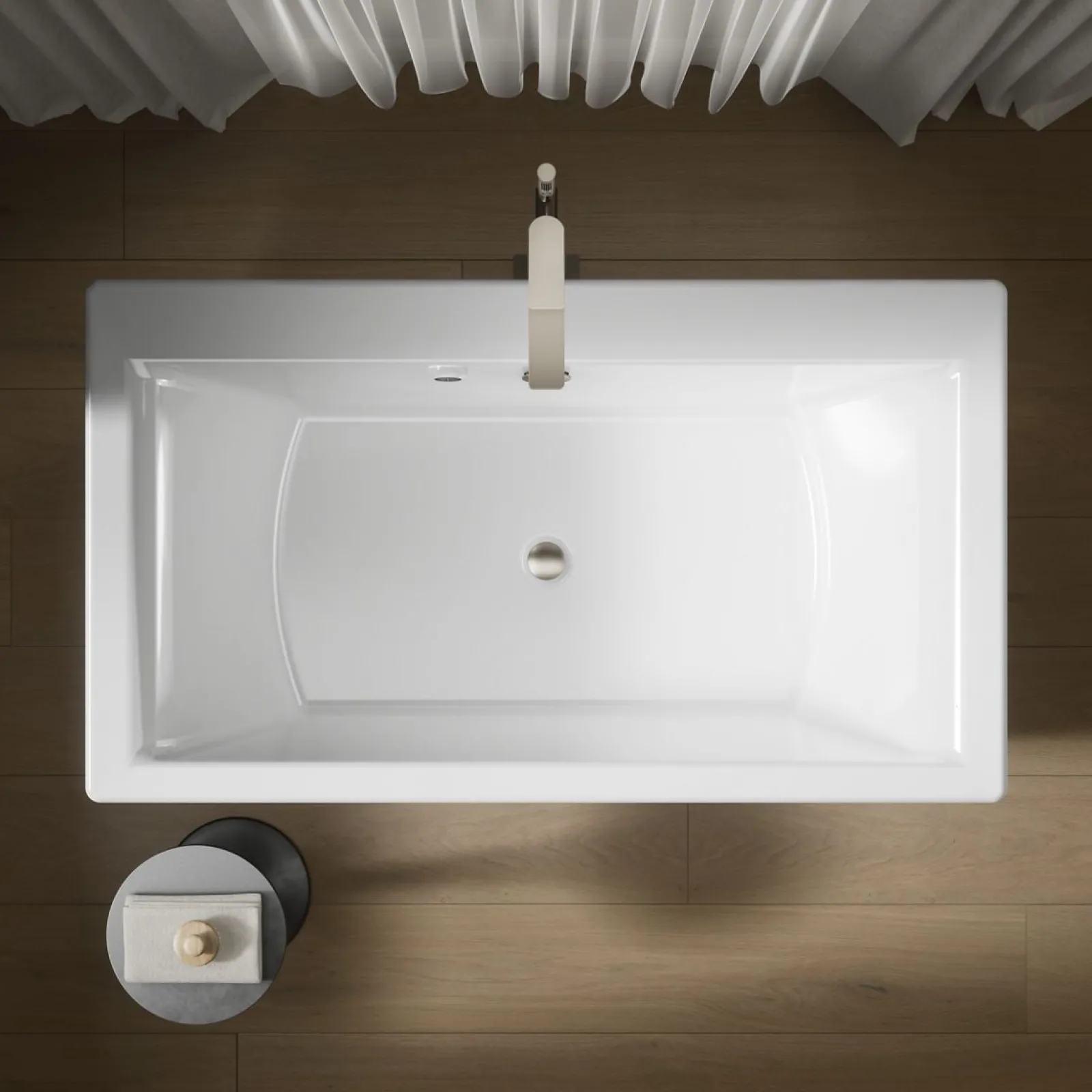 60-1/4" x 34-1/4" freestanding bath with Bask® heated surface and fluted shroud^Kohler Sale
