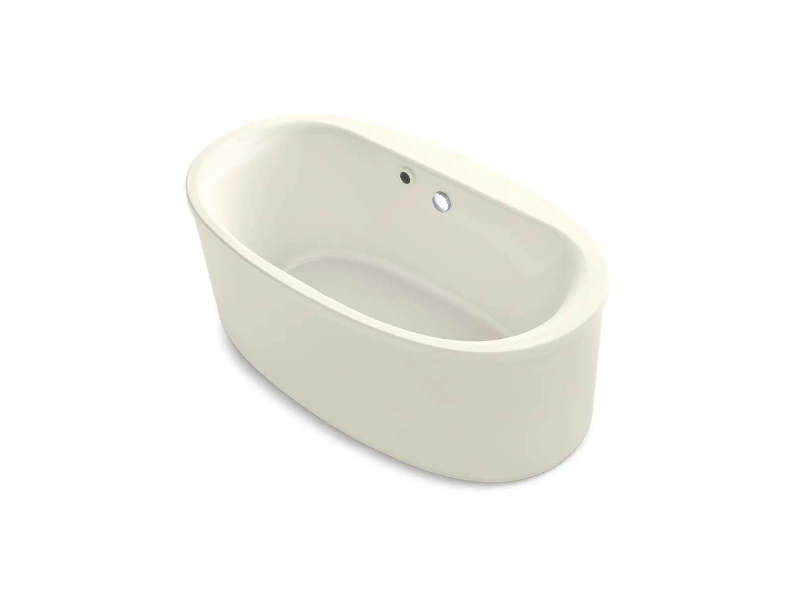 65-1/2" x 35-1/2" freestanding bath with Bask® heated surface and straight shroud^Kohler