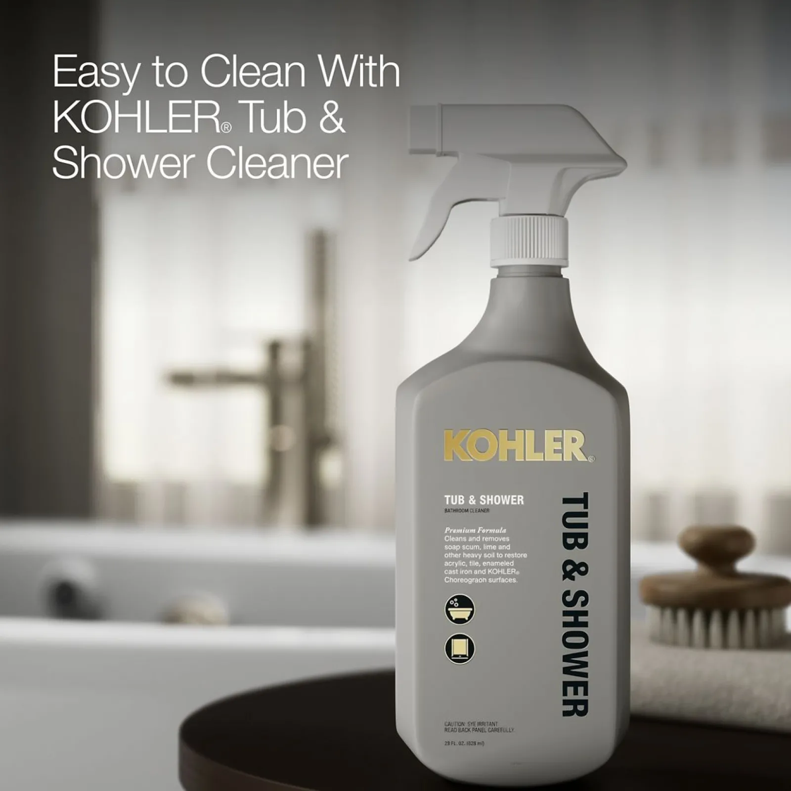 65-1/2" x 35-1/2" freestanding bath with Bask® heated surface and straight shroud^Kohler