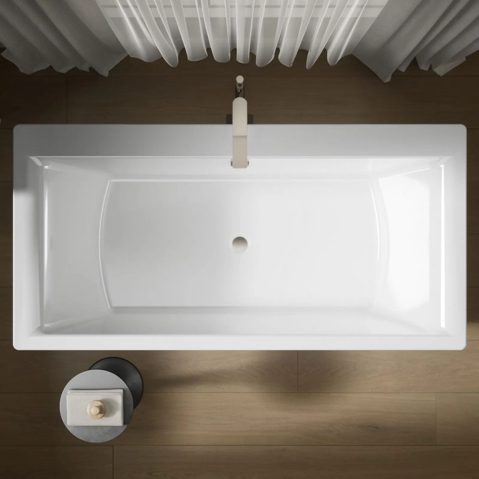72" x 36" freestanding bath with fluted shroud^Kohler