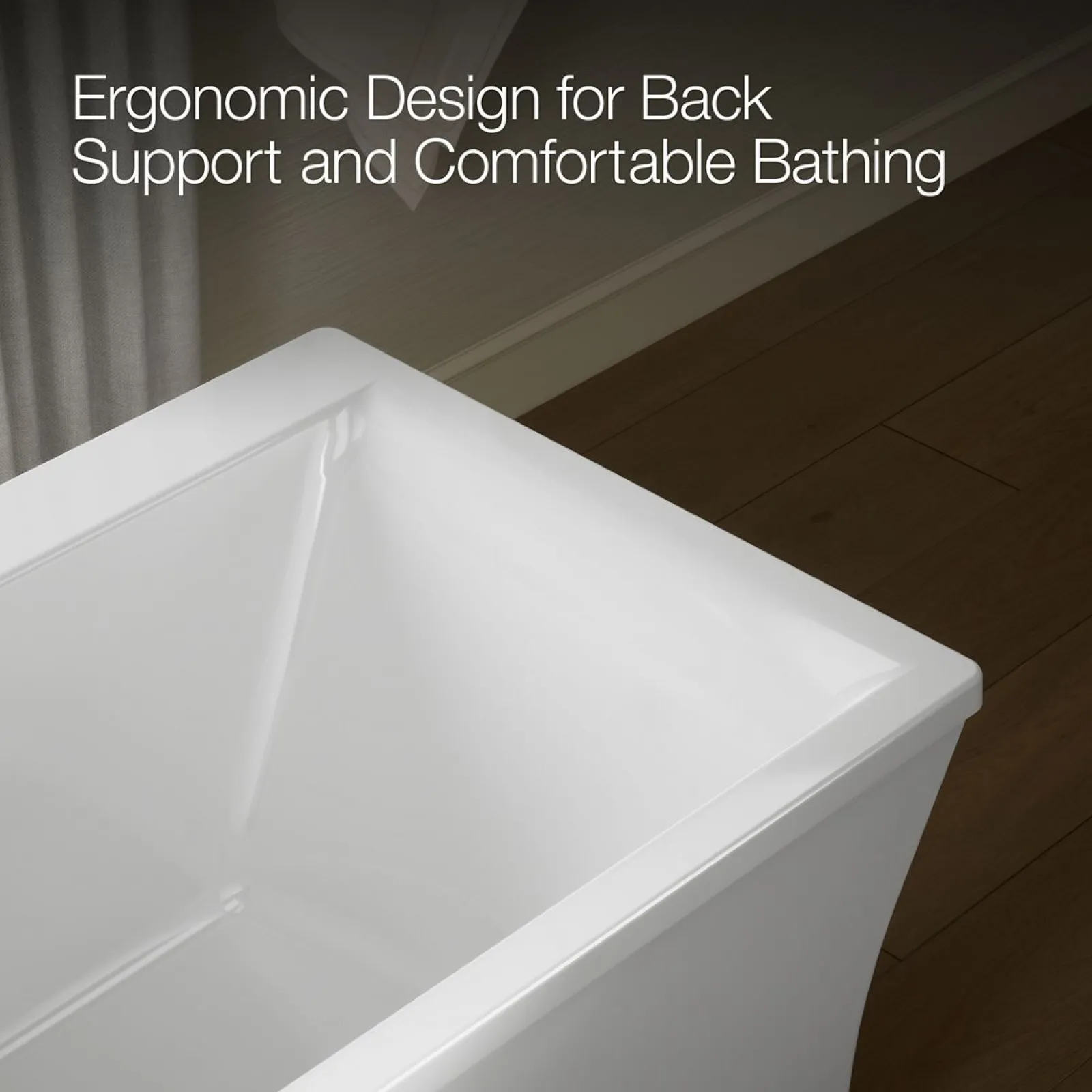 72" x 36" freestanding bath with fluted shroud^Kohler