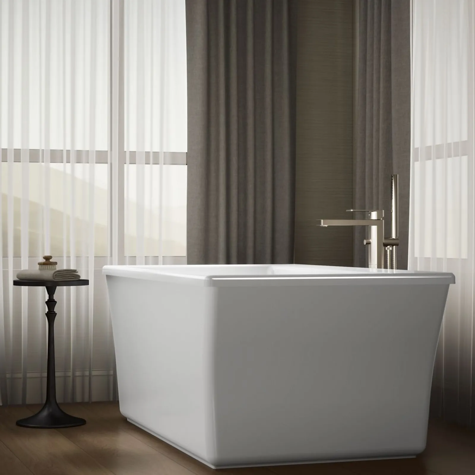 60-3/16" x 34-1/4" freestanding bath with fluted shroud^Kohler Discount