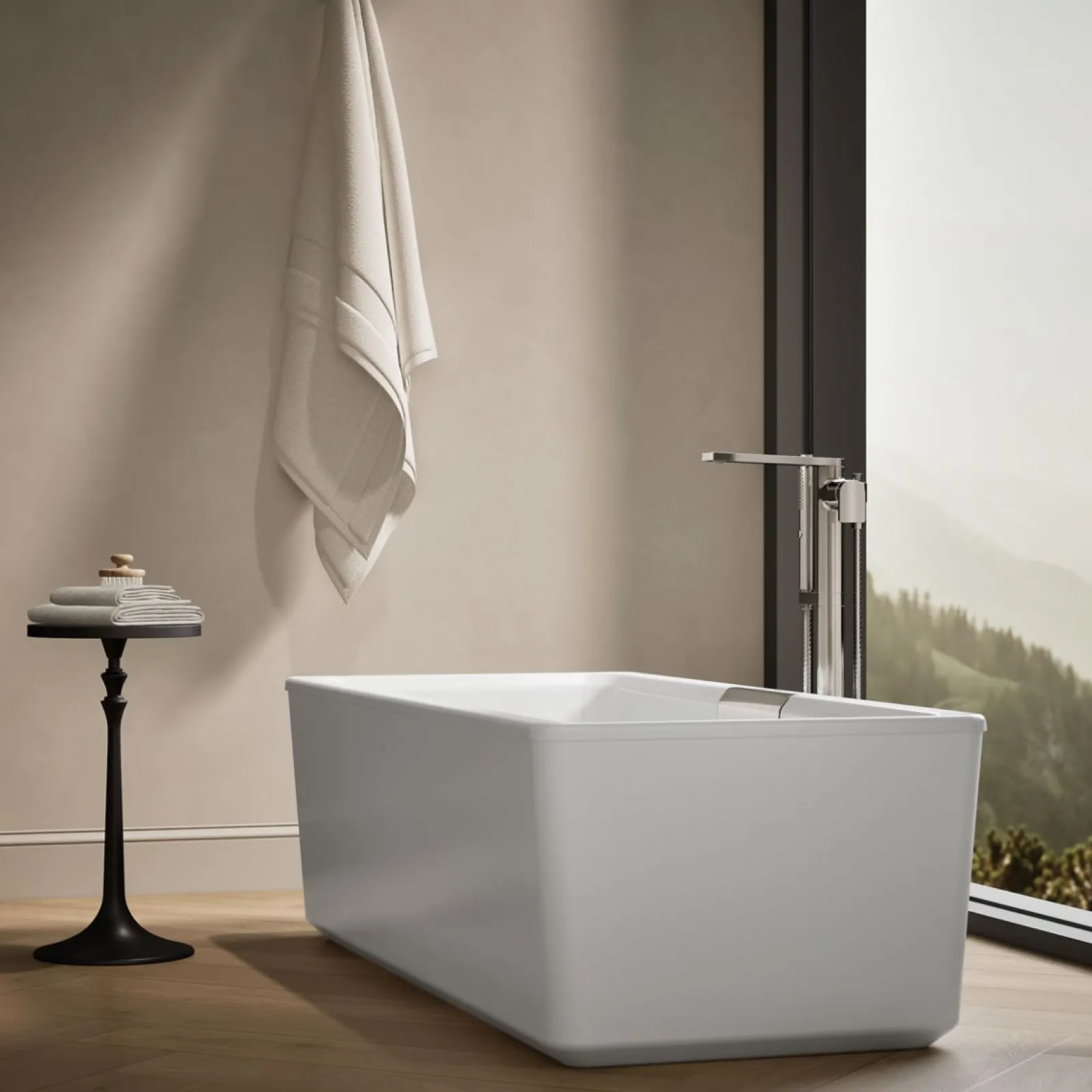 63" x 28-3/8" freestanding bath with shroud^Kohler