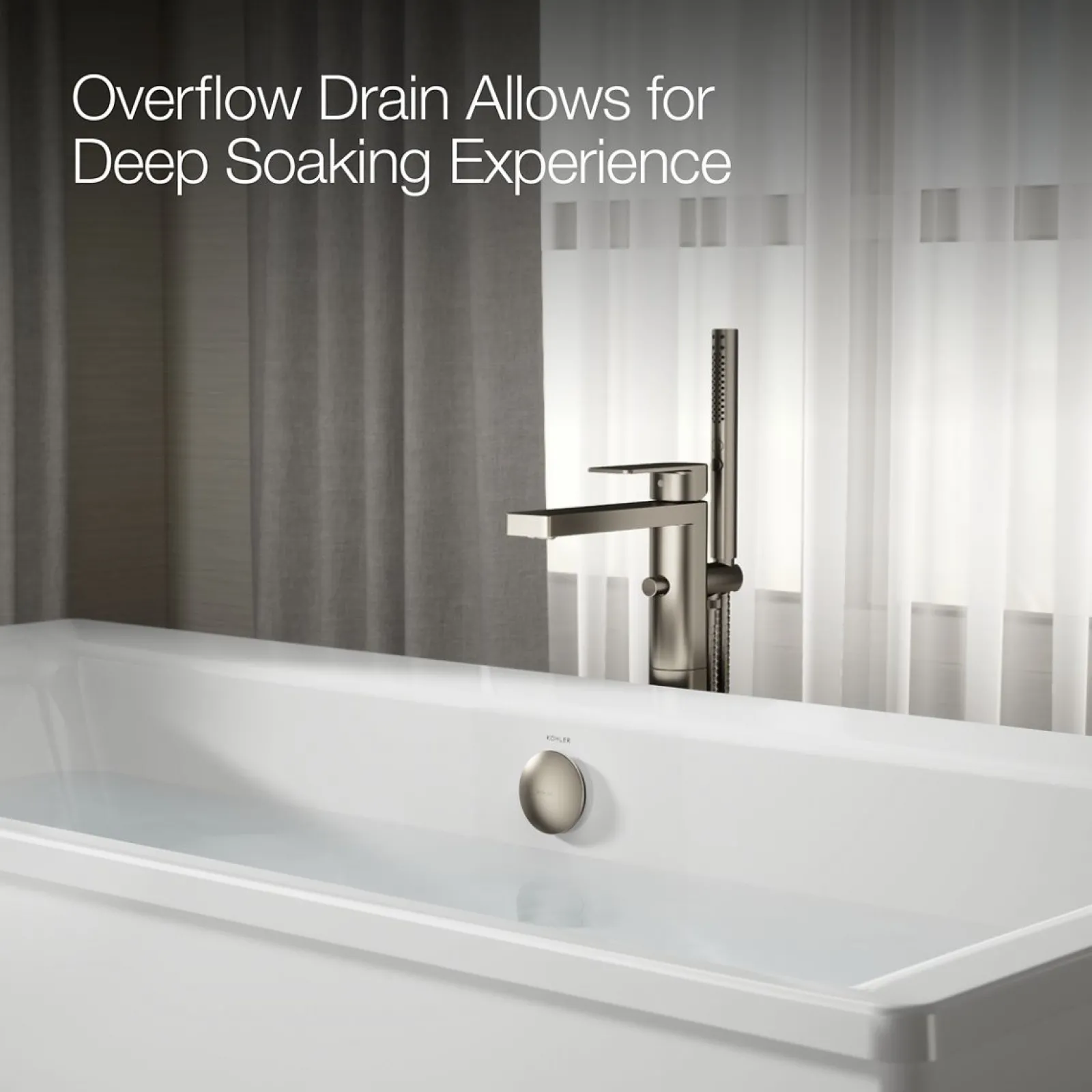 72" x 36" freestanding bath with straight shroud^Kohler Sale