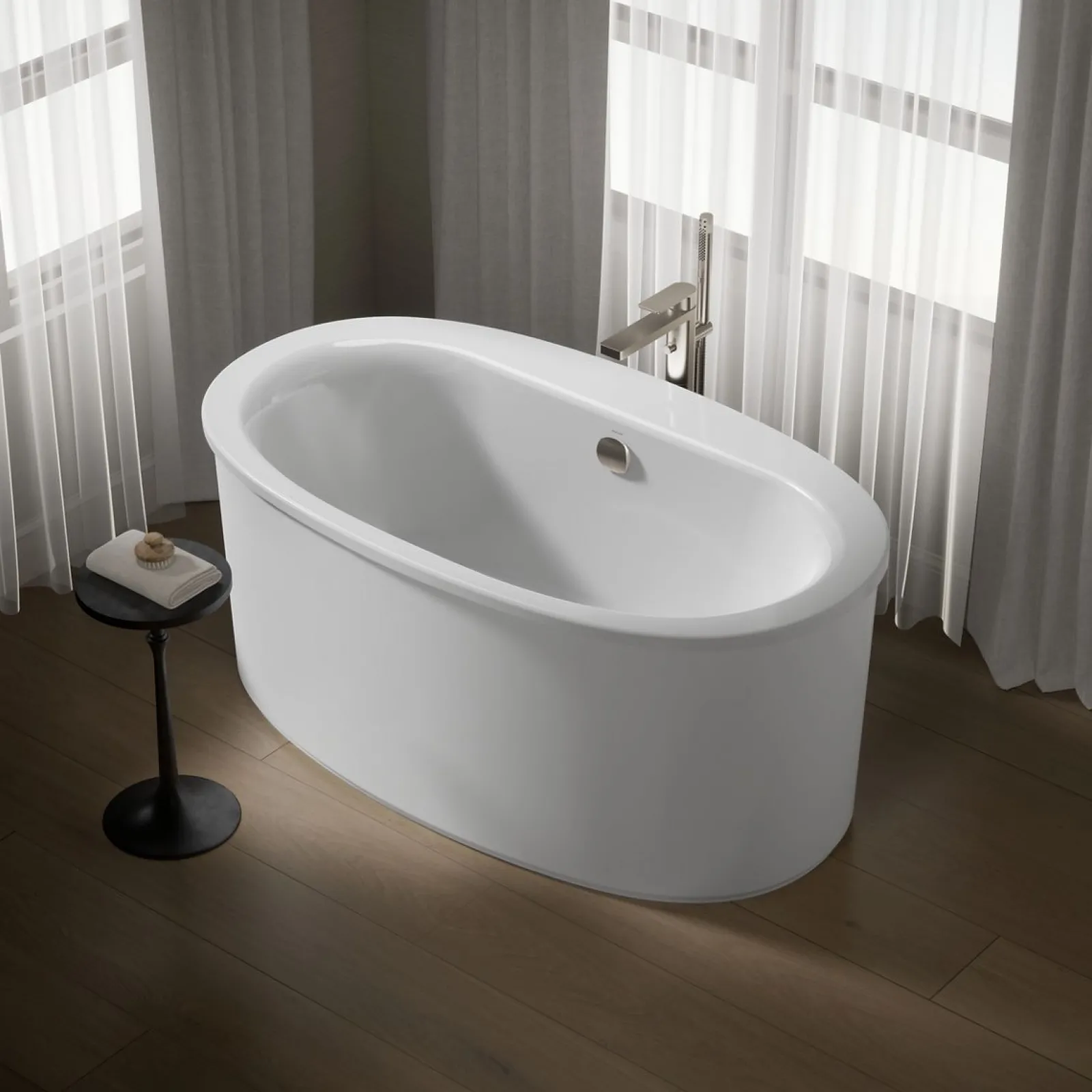 60" x 34" freestanding bath with straight shroud^Kohler Discount
