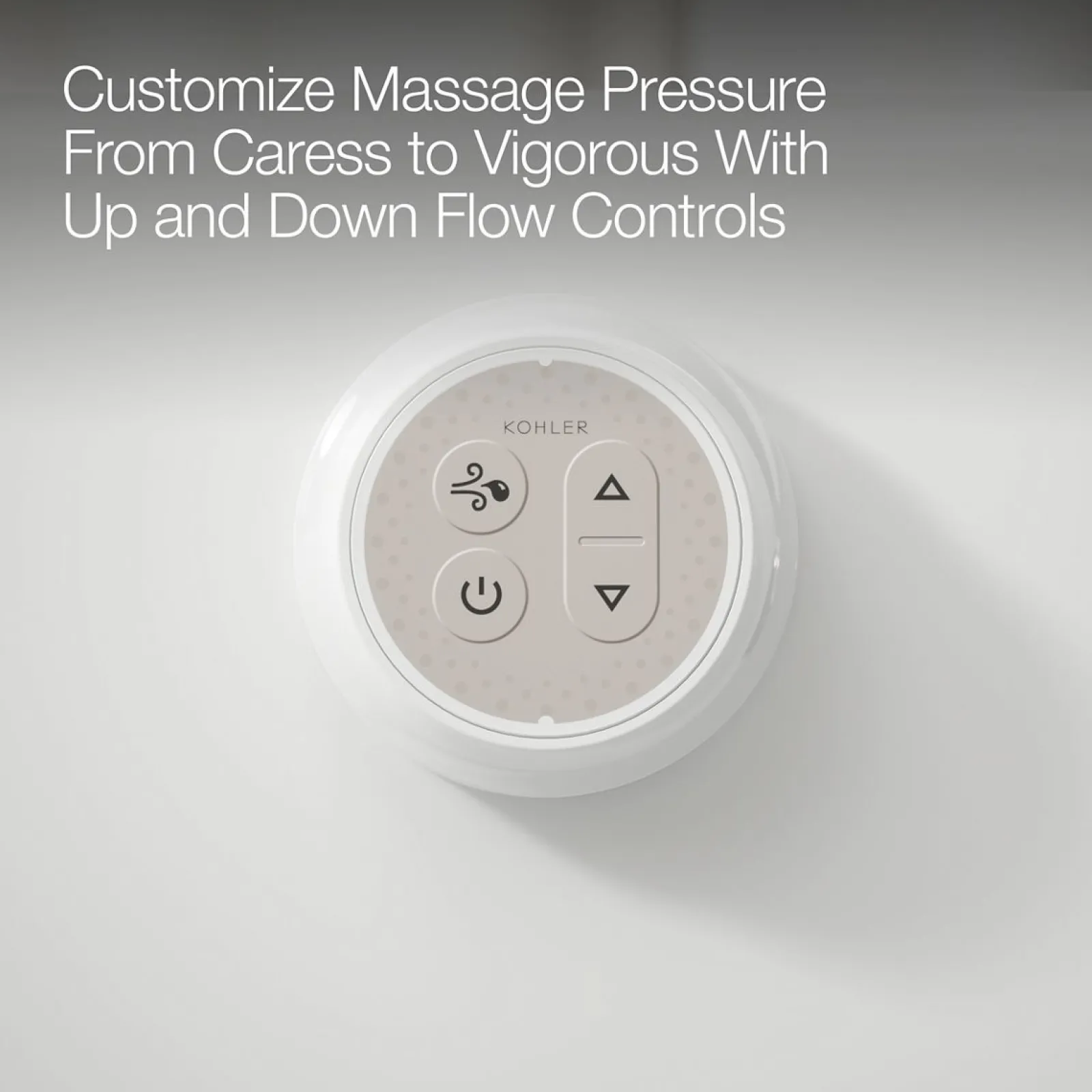 65-1/2" x 35-1/2" freestanding Heated BubbleMassage™ air bath with Bask® heated surface and straight shroud^Kohler