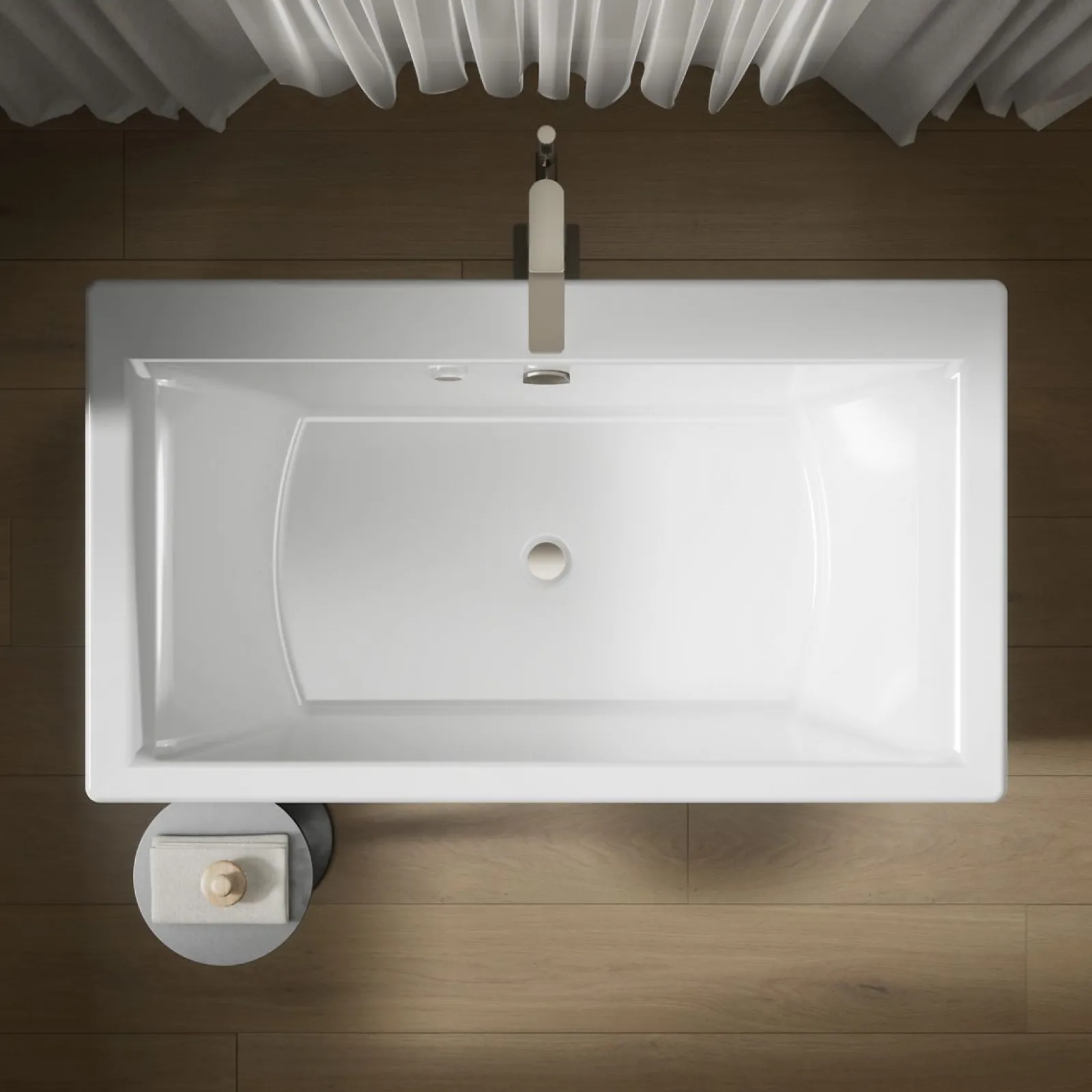 60" x 34" freestanding Heated BubbleMassage™ air bath with Bask® heated surface and straight shroud^Kohler New