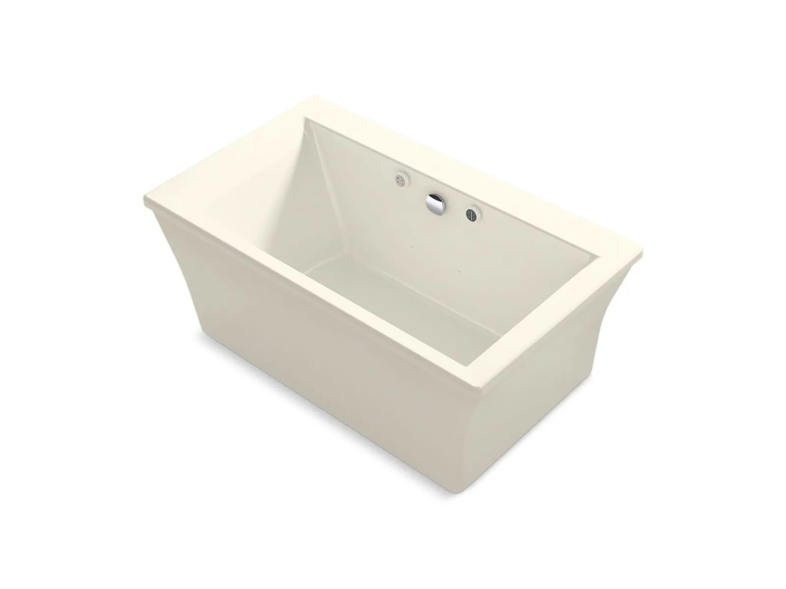 60" x 34" freestanding Heated BubbleMassage™ air bath with Bask® heated surface and fluted shroud^Kohler New