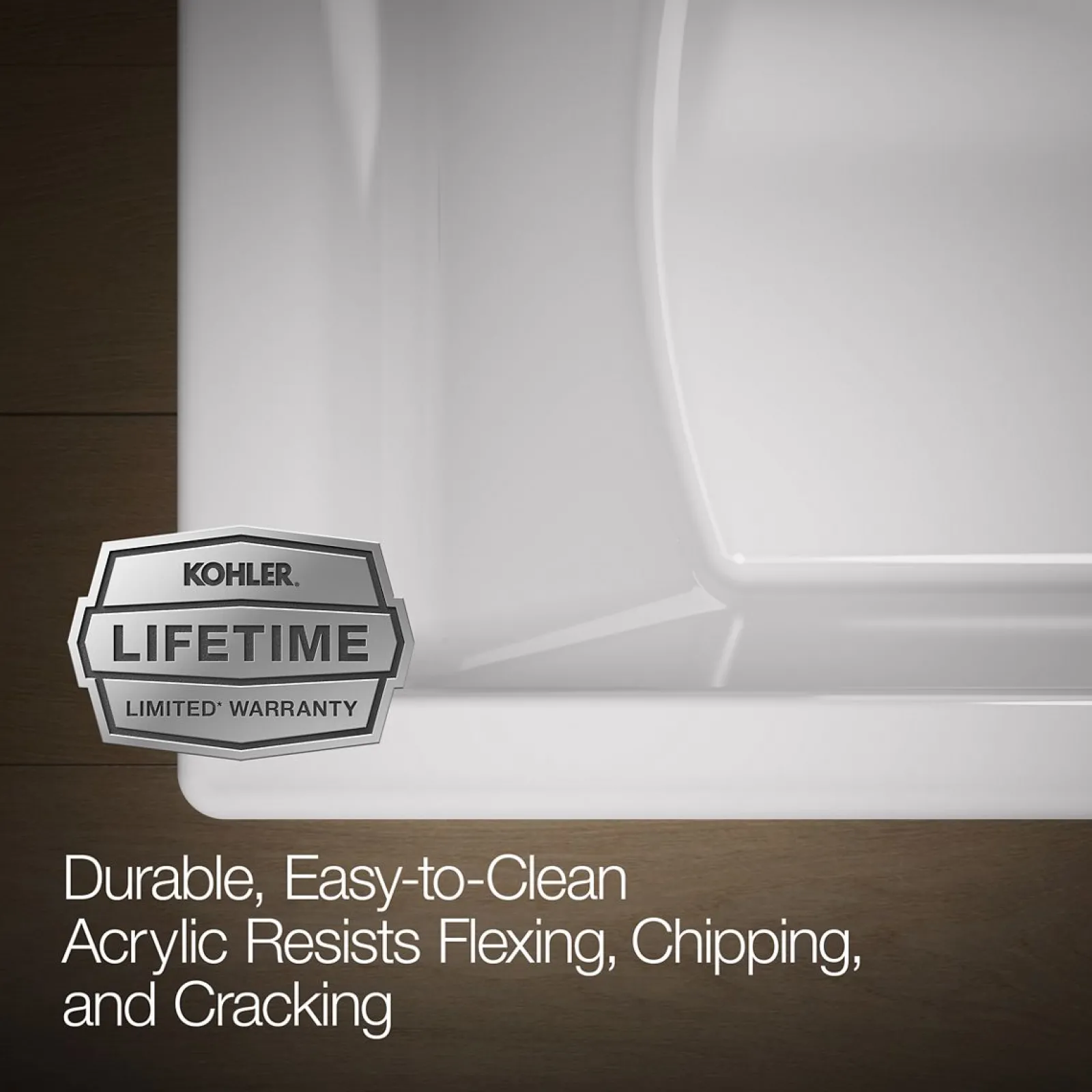 60" x 34" freestanding Heated BubbleMassage™ air bath with Bask® heated surface and fluted shroud^Kohler New