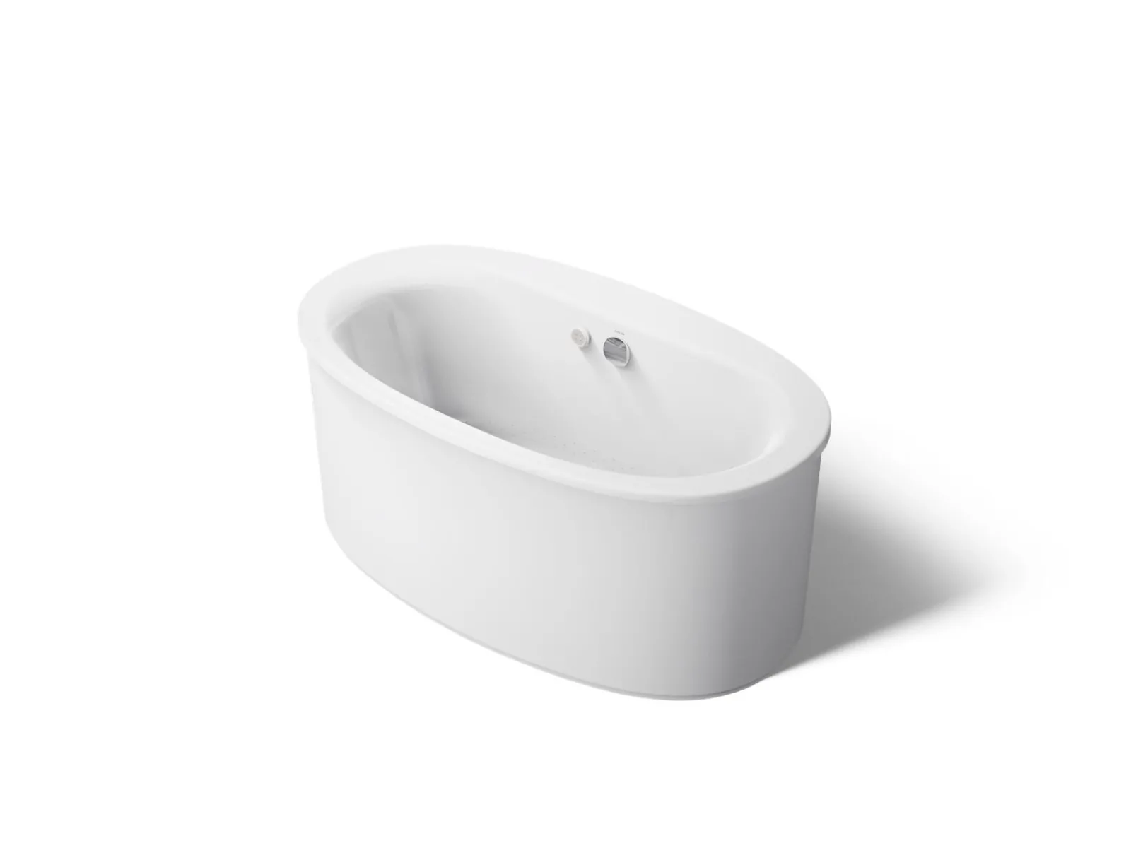 60-1/2" x 34-1/2" freestanding Heated BubbleMassage™ air bath with straight shroud^Kohler Online