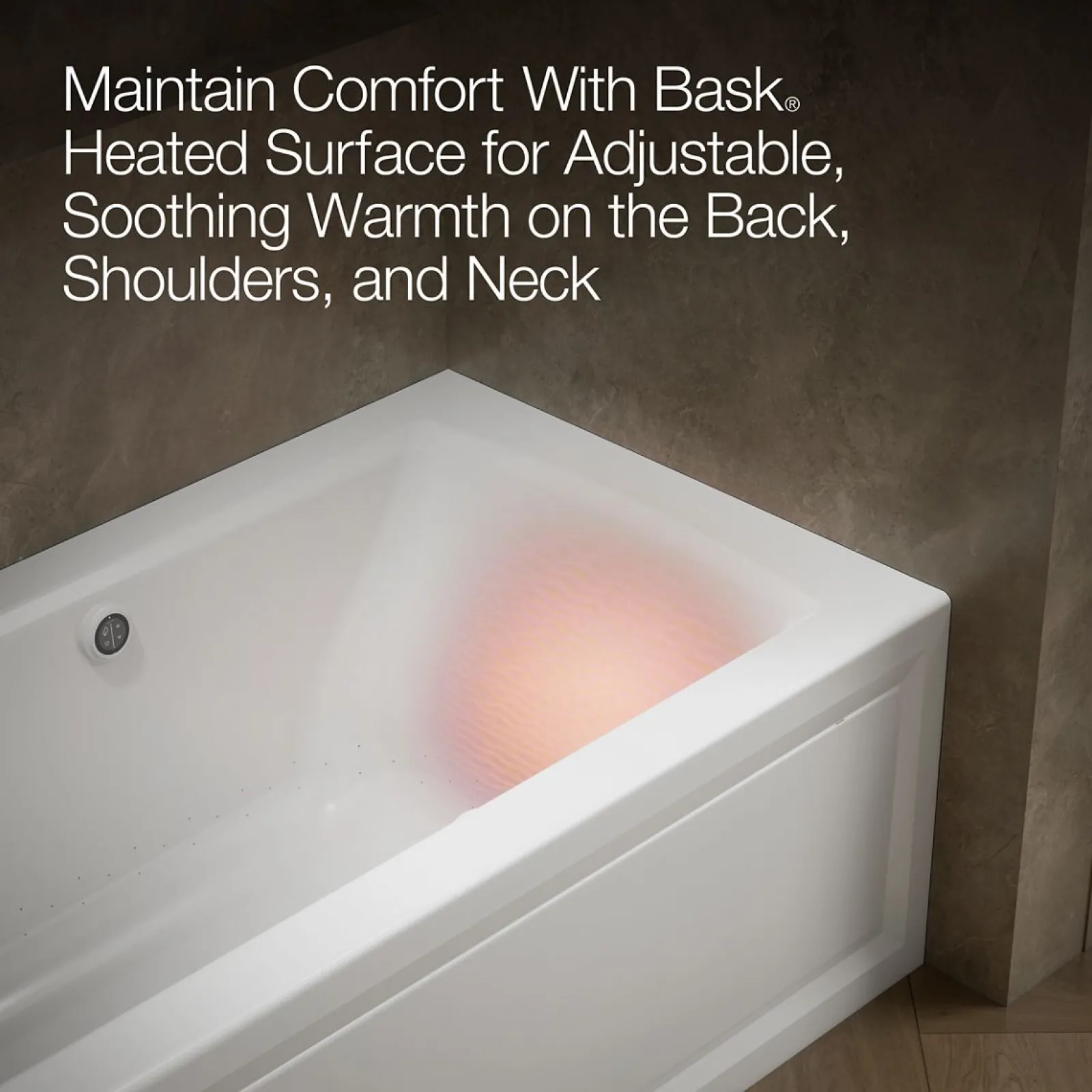 60" x 30" integral apron Heated BubbleMassage™ air bath with Bask® heated surface and left-hand drain^Kohler Discount