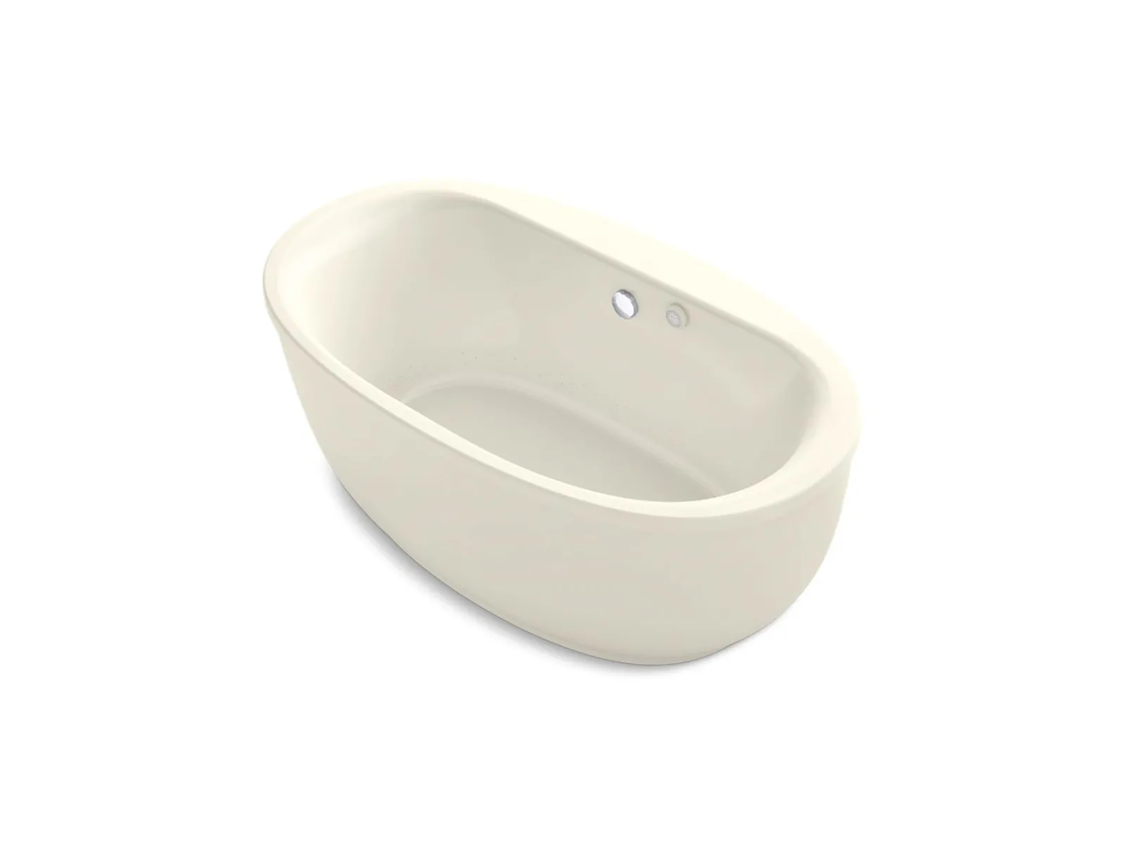65-1/2" x 35-1/2" oval freestanding Heated BubbleMassage™ air bath with fluted shroud^Kohler New