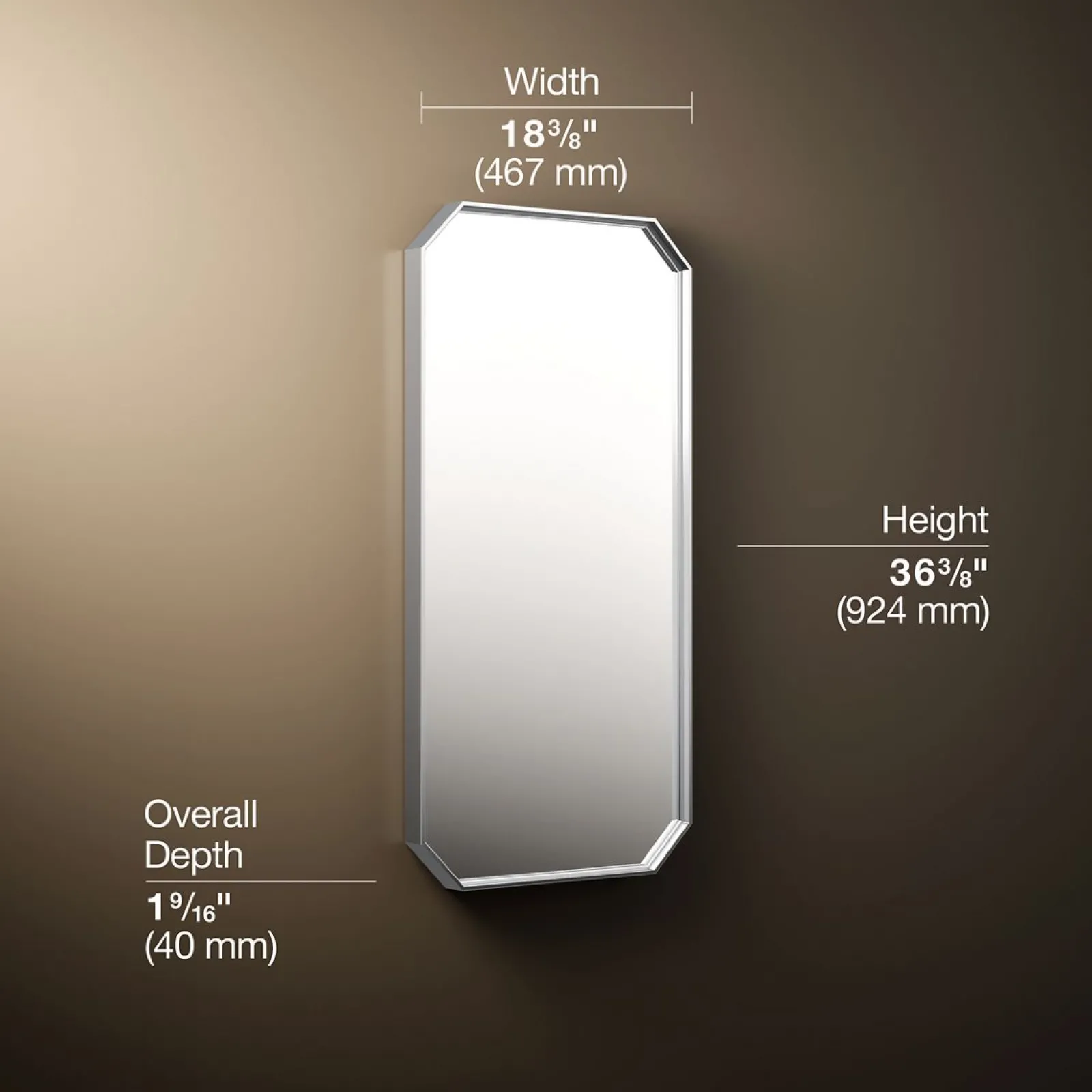 18" x 36" rectangular framed mirror^Kohler Online