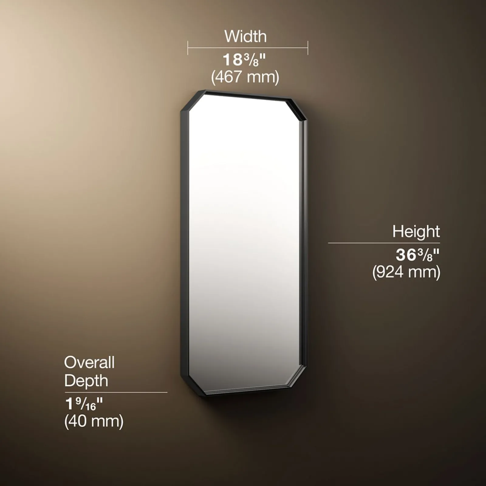 18" x 36" rectangular framed mirror^Kohler Online