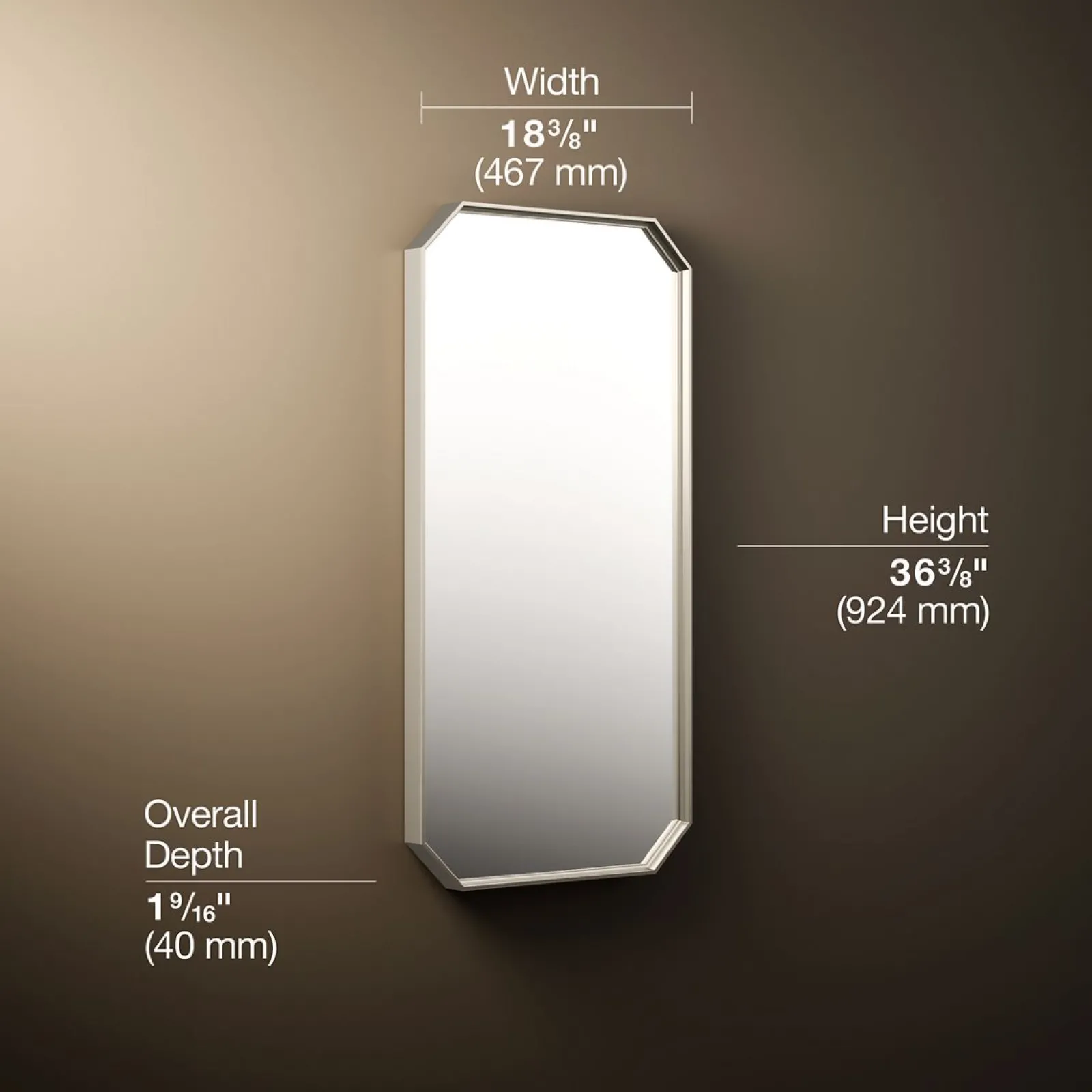 18" x 36" rectangular framed mirror^Kohler Online