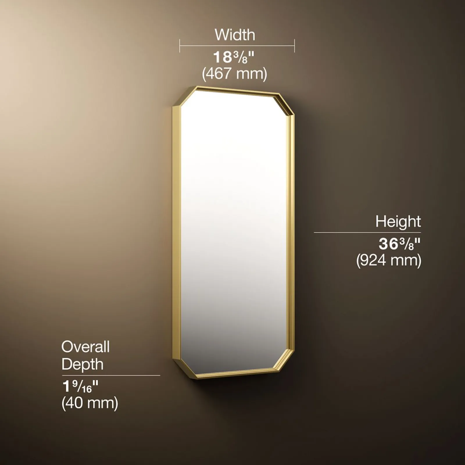 18" x 36" rectangular framed mirror^Kohler Online