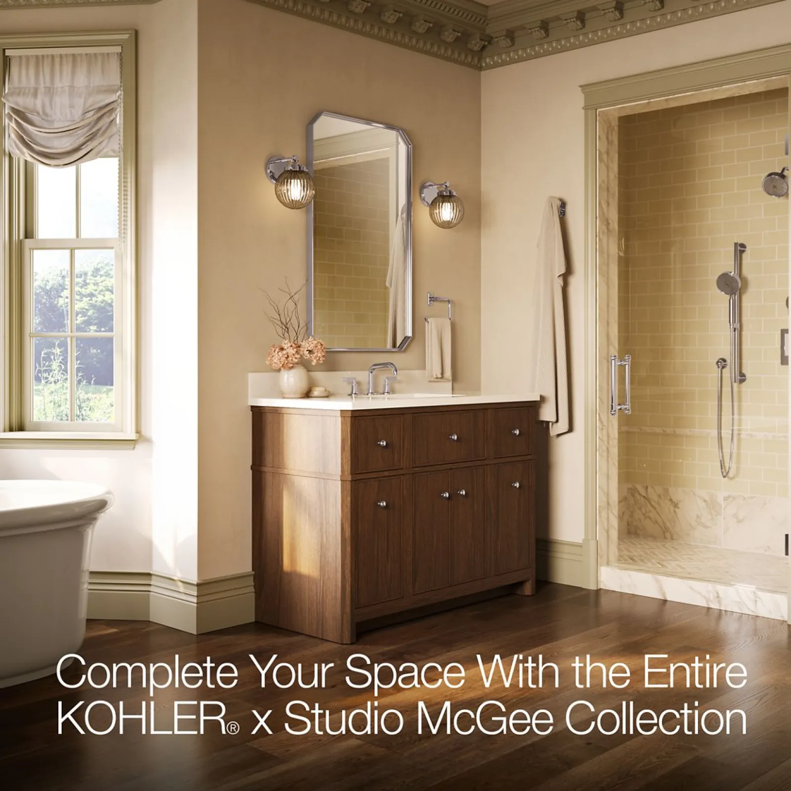 24" x 40" rectangular framed mirror^Kohler