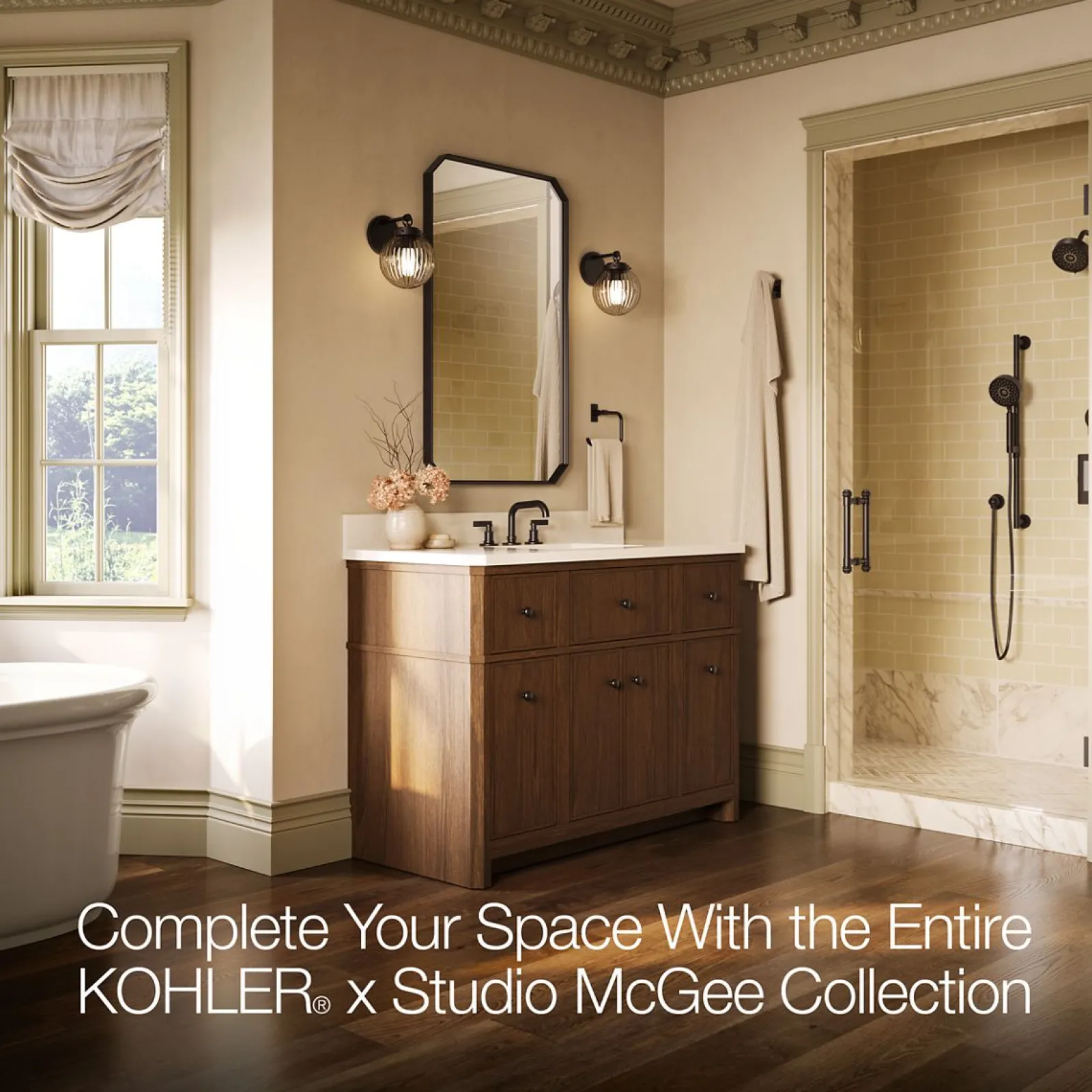24" x 40" rectangular framed mirror^Kohler